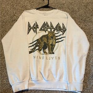 Def Leppard Nine Lives Sweatshirt Size Small